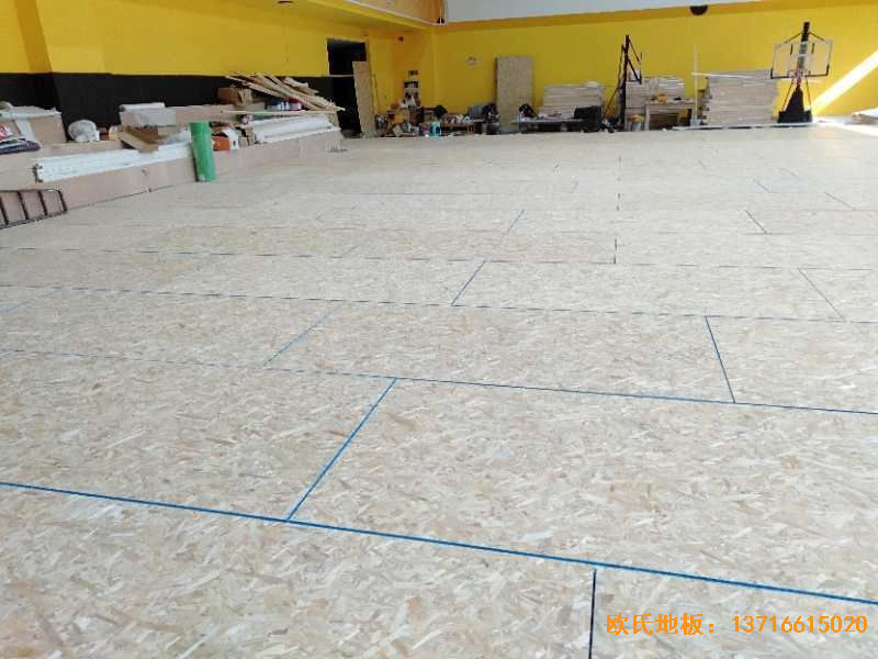 江蘇揚(yáng)州海蘭德瓊花籃球館體育地板施工案例